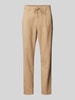 SELECTED HOMME Tapered Fit Stoffhose mit Bundfalten Modell 'LEROY' Sand