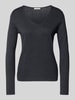 Tom Tailor Pullover mit V-Ausschnitt Anthrazit