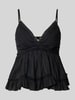 ONLY Slim Fit Top aus reiner Baumwolle Modell 'TARIA' Black