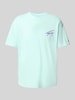 Tommy Jeans Relaxed Fit T-Shirt aus reiner Baumwolle Tuerkis