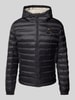 Blauer Usa Steppjacke mit Kapuze Modell 'CHARLES' Black