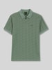 BOSS Green Relaxed Fit Poloshirt mit Strukturmuster Modell 'MIRROR' Lind