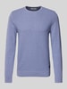 s.Oliver RED LABEL Regular Fit Strickpullover aus reiner Baumwolle mit Strukturmix Lavender