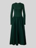 Polo Ralph Lauren Midikleid mit Rundhalsausschnitt Dunkelgruen