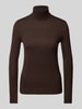 Lauren Ralph Lauren Strickpullover mit Rollkragen Modell 'ZOE' Dunkelbraun