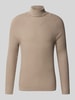 Antony Morato Rollkragenpullover aus Viskose-Mix in Ripp-Optik Sand