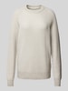 Marc O'Polo Regular fit gebreide pullover met bi-colour-effect van een mix van biologisch katoen en scheerwol Offwhite