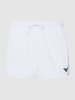 Emporio Armani Badehose mit Label-Stitching Modell 'Basic' Weiss