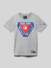 CHAMPION T-Shirt mit Runfdhalsausschnitt Mittelgrau Melange