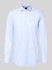 BOSS Slim fit zakelijk overhemd van pure katoen model 'HANK' Bleu