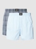 BOSS Boxershort met logopatch in een set van 2 stuks Bleu