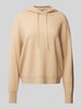 Jake*s Casual Hoodie aus reinem Kaschmir mit Kapuze Sand Melange