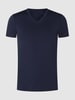 HOM T-shirt met V-hals Donkerblauw