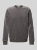 Armedangels Sweatshirt mit Strukturmuster Modell 'BENJAARO' Mittelgrau