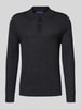 Christian Berg Men Slim fit gebreide pullover van wolmix Antraciet gemêleerd