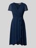 Christian Berg Cocktail Cocktailkleid in Wickel-Optik Marine