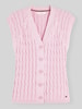 Tommy Hilfiger Regular Fit Strickweste aus reiner Baumwolle Pink