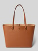 Lauren Ralph Lauren Handtasche mit Label-Applikation Modell 'KARLY' Cognac