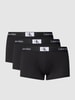 Calvin Klein Underwear Boxershort met elastische band met logo in een set van 3 stuks Zwart