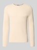 REVIEW Slim Fit Pullover aus reiner Baumwolle Ecru