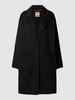 BOSS Black Women Lange jas met viscose, model 'Cattina' Zwart