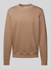 MCNEAL Comfort fit sweatshirt met ribboorden Middenbruin