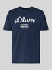 s.Oliver RED LABEL Regular Fit T-Shirt aus reiner Baumwolle Modell 'BASIC TEE BIG LOGO' Marine