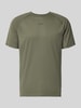 BOSS Green Regular fit T-shirt met flatnocknaden, model 'TEE ACTIVE 1' Donkergroen