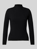 More & More Gebreide pullover met opstaande kraag Zwart