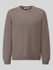 Marc O'Polo DENIM sweter o kroju regular fit z czystej bawełny Szarobrązowy