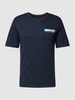 Jack & Jones T-shirt met labelprint, model 'CORP' Koningsblauw