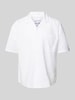 Only & Sons Relaxed Fit Freizeithemd aus Baumwoll-Leinen-Mix Modell 'CAIDEN' Weiss