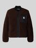 Carhartt Work In Progress Fleecejack met tweewegritssluiting model 'Janet' Chocoladebruin