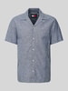 Tommy Jeans Koszula casualowa o kroju regular fit z wyhaftowanym logo Ciemnoniebieski