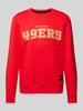 BOSS Orange Sweatshirt met labelpatch, model 'NFL' Lichtrood