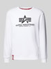 Alpha Industries „BASIC SWEATER” z nadrukiem z logo  Biały