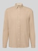 ARMEDANGELS Relaxed Fit Freizeithemd aus reiner Baumwolle Modell 'ARAAMO' Beige Melange