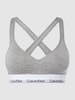 Calvin Klein Underwear Biustonosz typu bralette z paskiem z logo Jasnoszary melanż