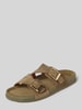Tamaris Sandalen van leer met doornsluiting Olijfgroen