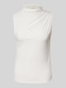 Pieces Regular Fit Top mit Stehkragen Modell 'MADISON' Offwhite