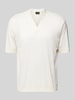 Emporio Armani T-Shirt mit Tunikakragen Offwhite