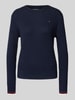 Tommy Hilfiger Regular fit pullover met kabelpatroon Marineblauw