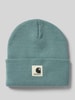 Carhartt Work In Progress Beanie met labelpatch, model 'Ashley' IJsblauw