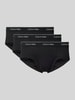 Calvin Klein Underwear Slip met label in band in set van 3 stuks Zwart