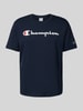 CHAMPION T-shirt met labelprint Marineblauw