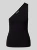 Mango Top mit One-Shoulder-Träger Modell 'ASIM' Black