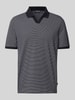 MAERZ Muenchen Poloshirt met ribboorden Marineblauw