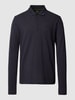 BOSS Green Poloshirt mit Kontraststreifen Modell 'Plisy' Marineblau