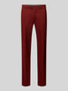 Hiltl Regular fit stoffen broek met persplooien, model 'Peaker' Bordeaux