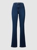 Brax Jeans met labelpatch van leer, model 'Mary' Blauw